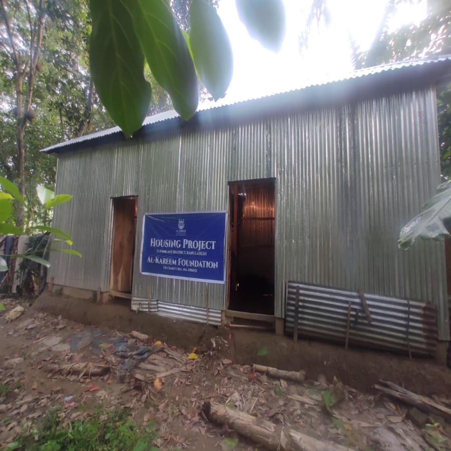 A tin house been built in Bangladesh