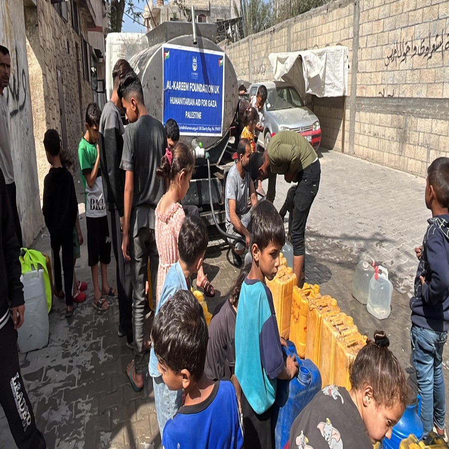 Water Distributed to Families in Gaza